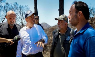Cumhurbaşkanı Ersin Tatar, Mersinlik’teki yangın bölgesini ziyaret ederek basın açıklamasında bulundu.