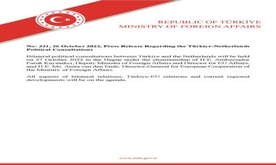 Press Release Regarding the Türkiye-Netherlands Political Consultations