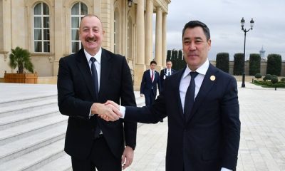 İlham Əliyev Qırğızıstan Prezidenti Sadır Japarov ilə görüşüb