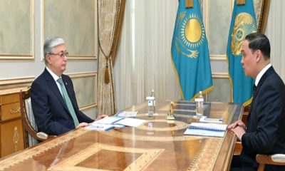 Devlet başkanı Jambıl bölgesi akimini Erbol Karaşukeev’i kabul etti